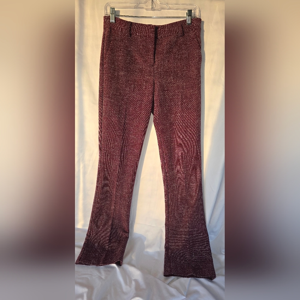 Express Burgundy Tweed Pants